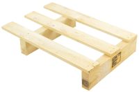 Jednorázová displejová paleta 600 × 400 × 107 mm – dřevěná dvoucestná, IPPC, fumigovaná