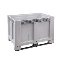 Paletový box, 525 litrů, se 2 nohami, uzavřený, 1200x800x800mm