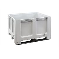 Paletový box, 610 l, 3 nohy, uzavřený, plast HDPE, 1200x1000x760mm