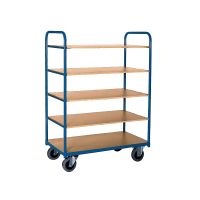 Policový vozík, nosnost 500 kg, 5 polic, 910x500x1495mm