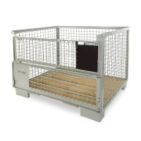 Paletová klec DB, nová, norma UIC, výklopný nakládací otvor, 1240x835x970mm