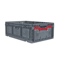 Plastový box, perforovaný, skládací, 46 litrů, 600x400x219mm