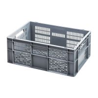 Stohovací eurkontejner, objem 47 litrů, perforovaný, 600x400x240mm