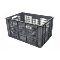 Stohovací eurokontejner, kapacita 60 litrů, perforovaný, 600x400x320mm