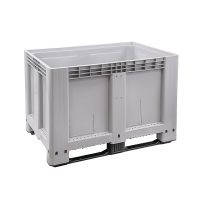 Paletový box, 525 litrů, se 2 nohami, uzavřený, 1200x800x800mm
