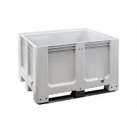 Paletový box, 610 l, 3 nohy, uzavřený, plast HDPE, 1200x1000x760mm